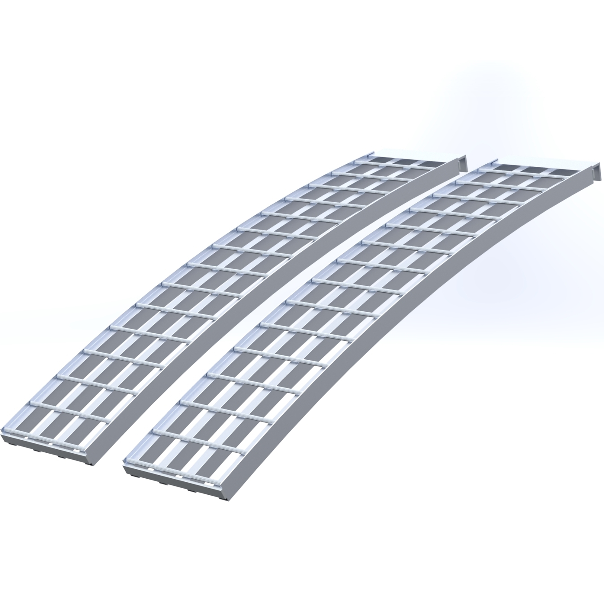 Five Star Non-Folding Aluminum Ramp Set, Pair, 60in.L x 12in.W, 5,000-Lb. Total Capacity